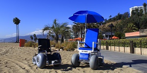blue wheelchair